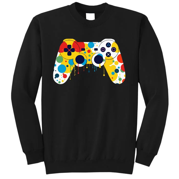 Funny Colourful Polka Dot International Dot Day Video Game Sweatshirt