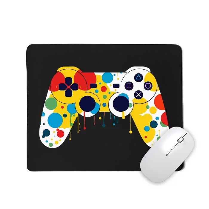 Funny Colourful Polka Dot International Dot Day Video Game Mousepad