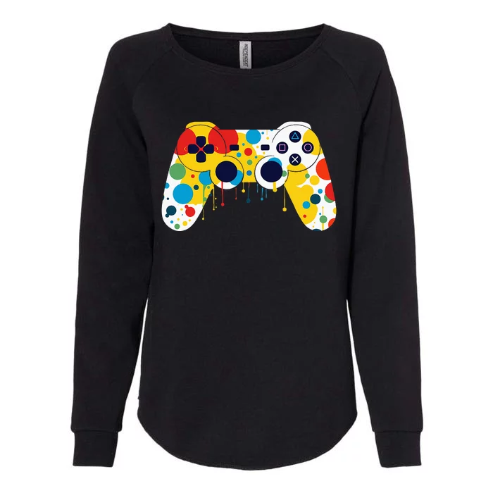 Funny Colourful Polka Dot International Dot Day Video Game Womens California Wash Sweatshirt