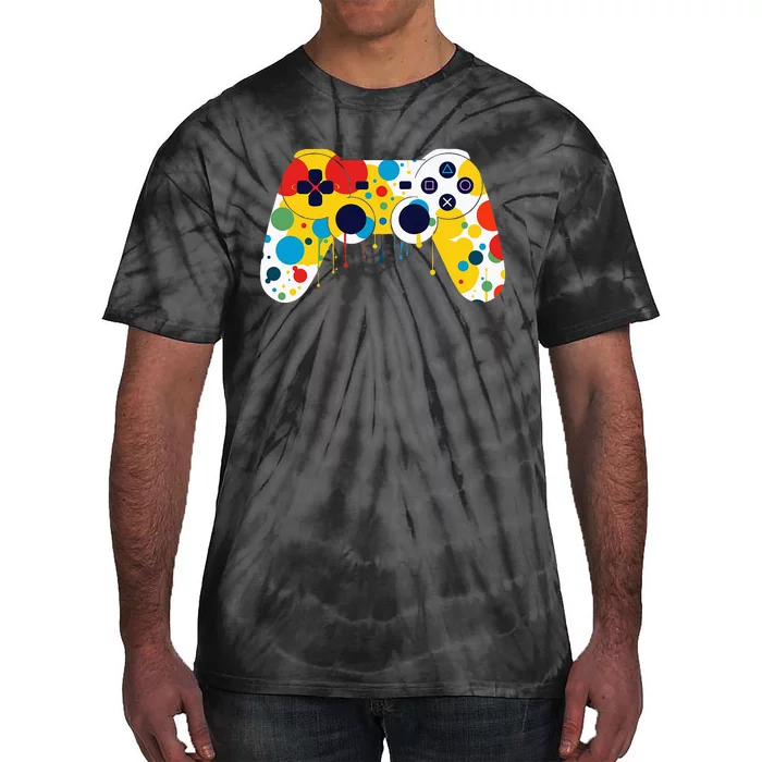 Funny Colourful Polka Dot International Dot Day Video Game Tie-Dye T-Shirt