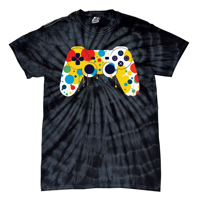 Funny Colourful Polka Dot International Dot Day Video Game Tie-Dye T-Shirt