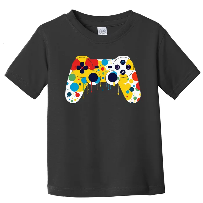 Funny Colourful Polka Dot International Dot Day Video Game Toddler T-Shirt