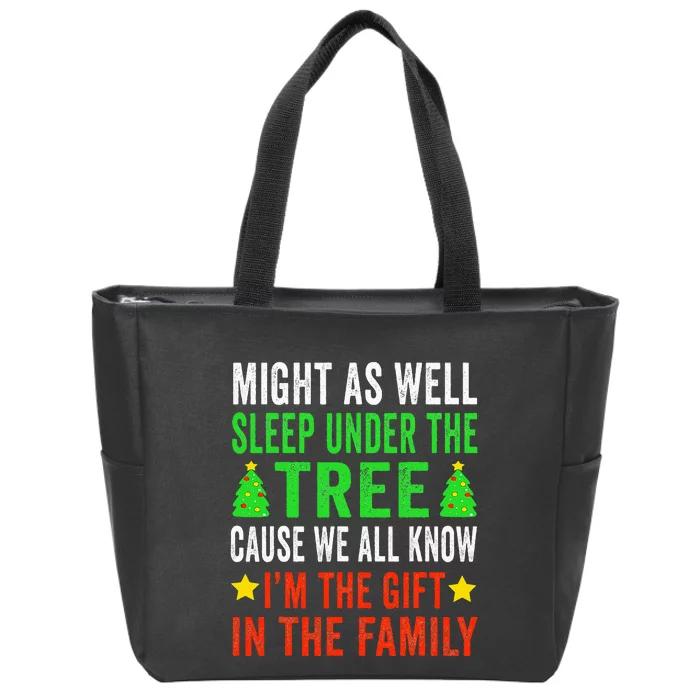 Funny Christmas Pajamas Zip Tote Bag