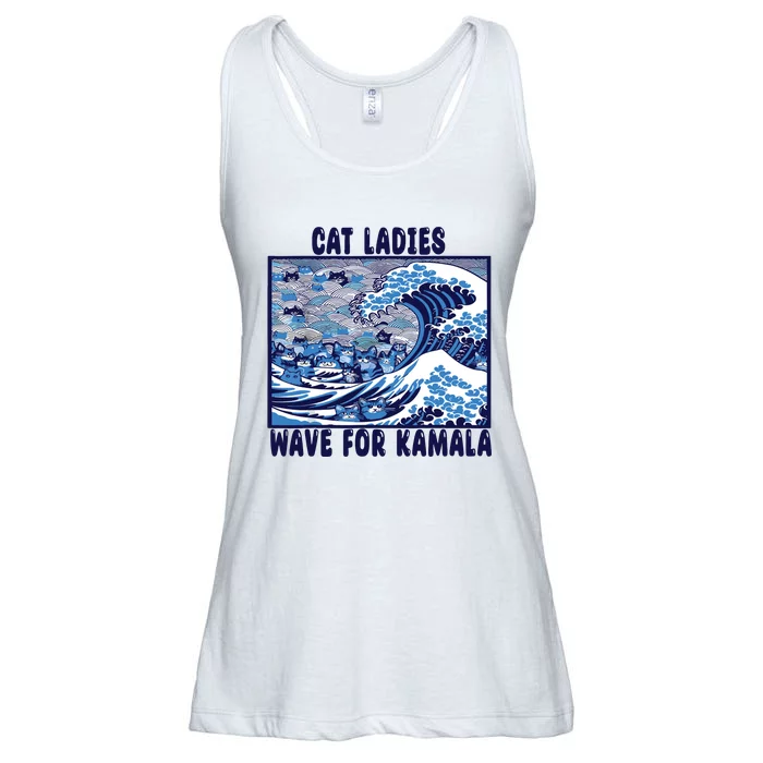 Funny Cat President 2024 Ladies Essential Flowy Tank