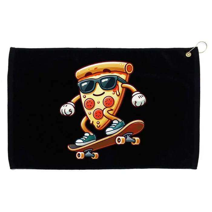 Funny Cheesy Pizza Sunglass Slice Skateboard Grommeted Golf Towel