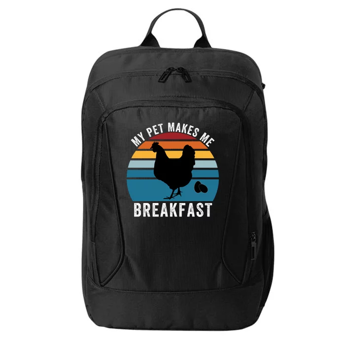 Funny Chicken Pet, My Pet Makes Me Breakfast, Funny Chicken City Backpack