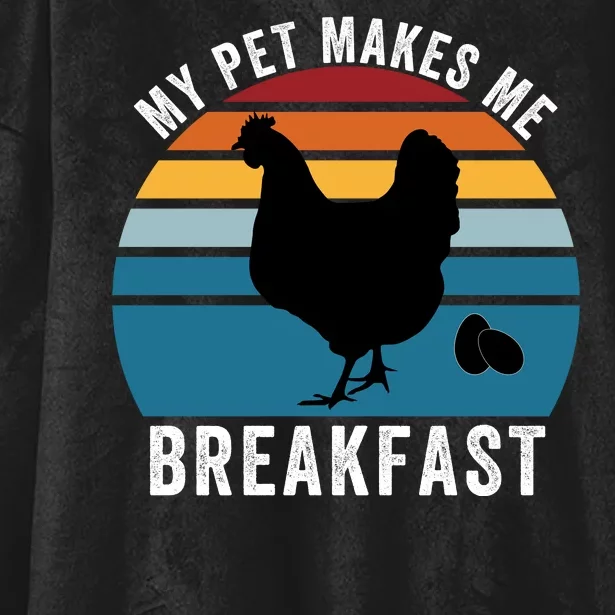 Funny Chicken Pet, My Pet Makes Me Breakfast, Funny Chicken Hooded Wearable Blanket