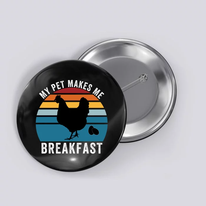 Funny Chicken Pet, My Pet Makes Me Breakfast, Funny Chicken Button