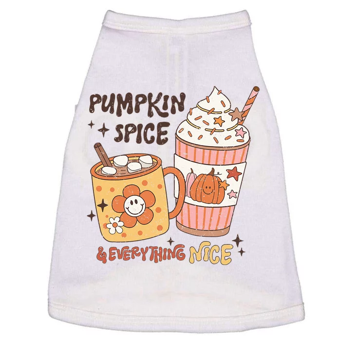 Fall coffee pumpkin spice latte iced warm cozy autumn orange Doggie Tank