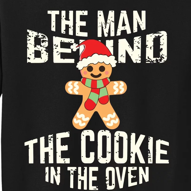 Funny Christmas Pregnancy Shirts Man Behind Cookie Dad To Be Tall Sweatshirt