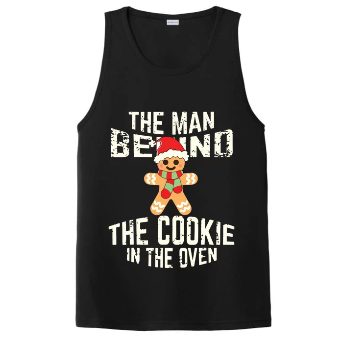 Funny Christmas Pregnancy Shirts Man Behind Cookie Dad To Be Performance Tank