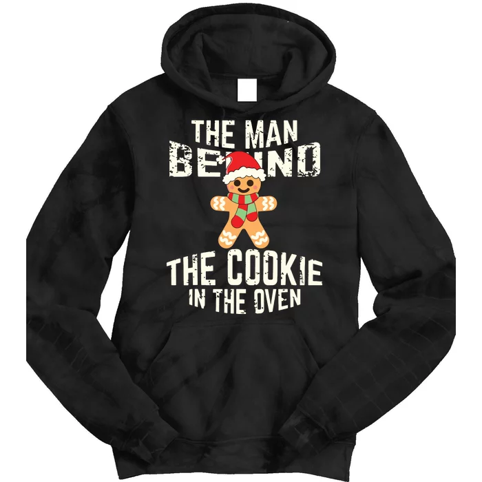 Funny Christmas Pregnancy Shirts Man Behind Cookie Dad To Be Tie Dye Hoodie