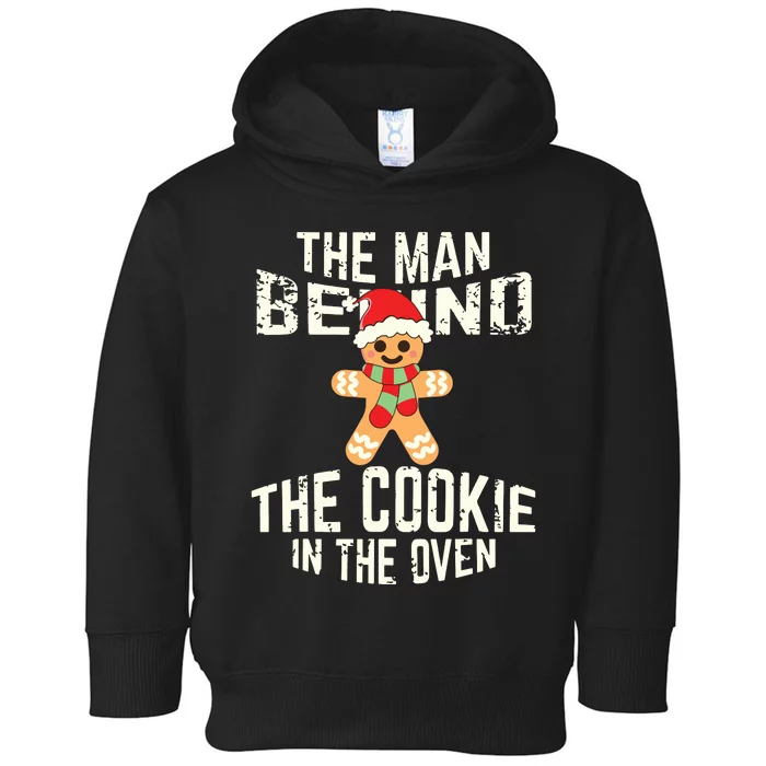 Funny Christmas Pregnancy Shirts Man Behind Cookie Dad To Be Toddler Hoodie