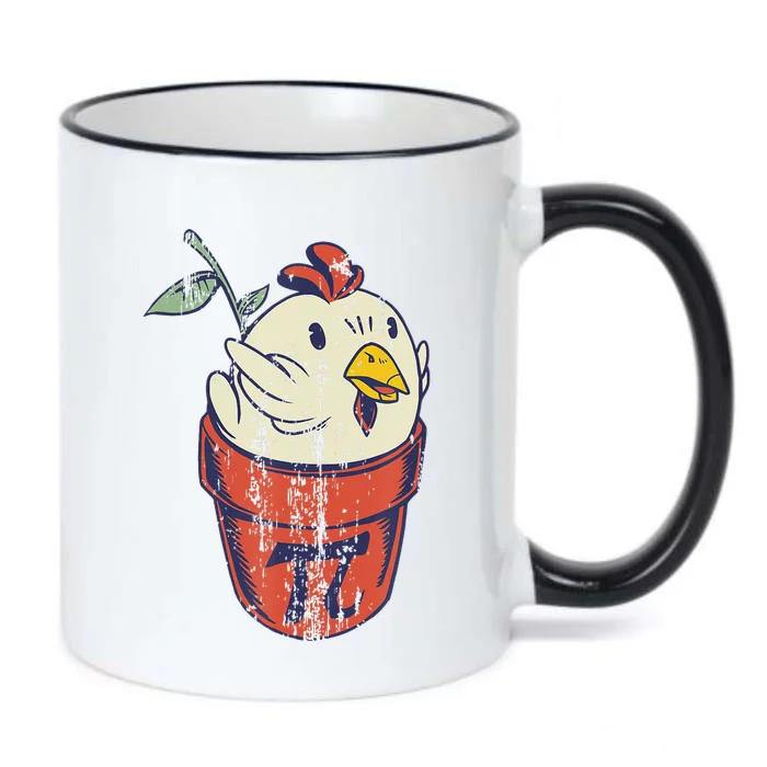 Funny Chicken Pot Pi Day 3.14 Math Teacher Black Color Changing Mug