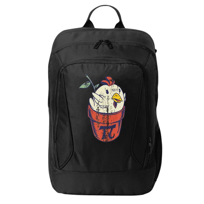 Funny Chicken Pot Pi Day 3.14 Math Teacher City Backpack