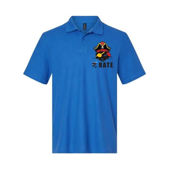 Funny Cat Pi Day Pirate Happy Pi Day Gift Softstyle Adult Sport Polo