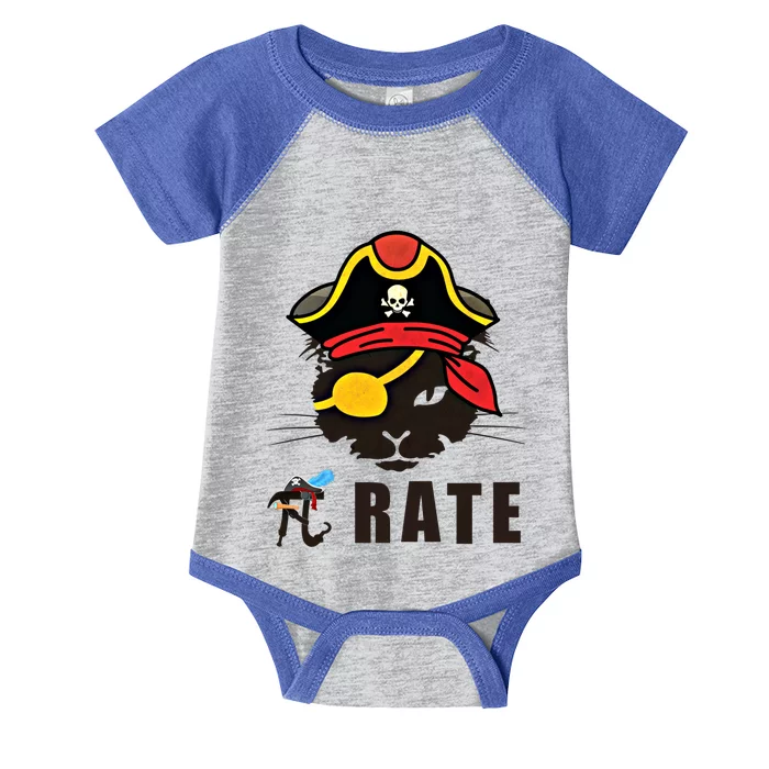 Funny Cat Pi Day Pirate Happy Pi Day Gift Infant Baby Jersey Bodysuit