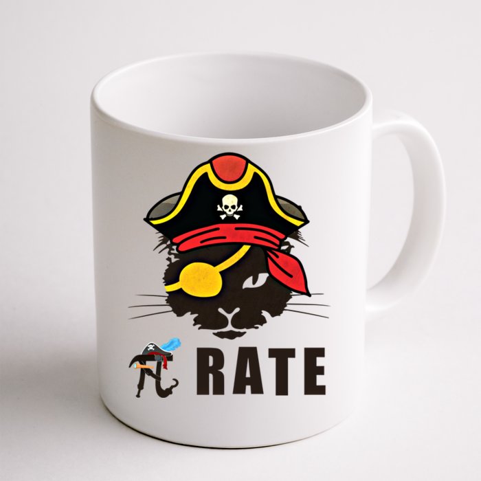 Funny Cat Pi Day Pirate Happy Pi Day Gift Front & Back Coffee Mug