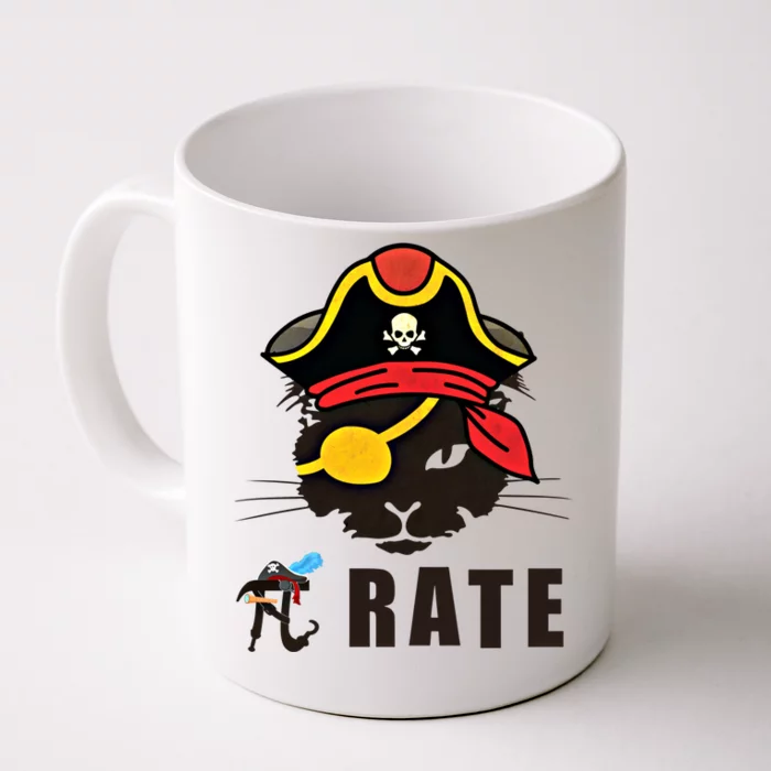 Funny Cat Pi Day Pirate Happy Pi Day Gift Front & Back Coffee Mug