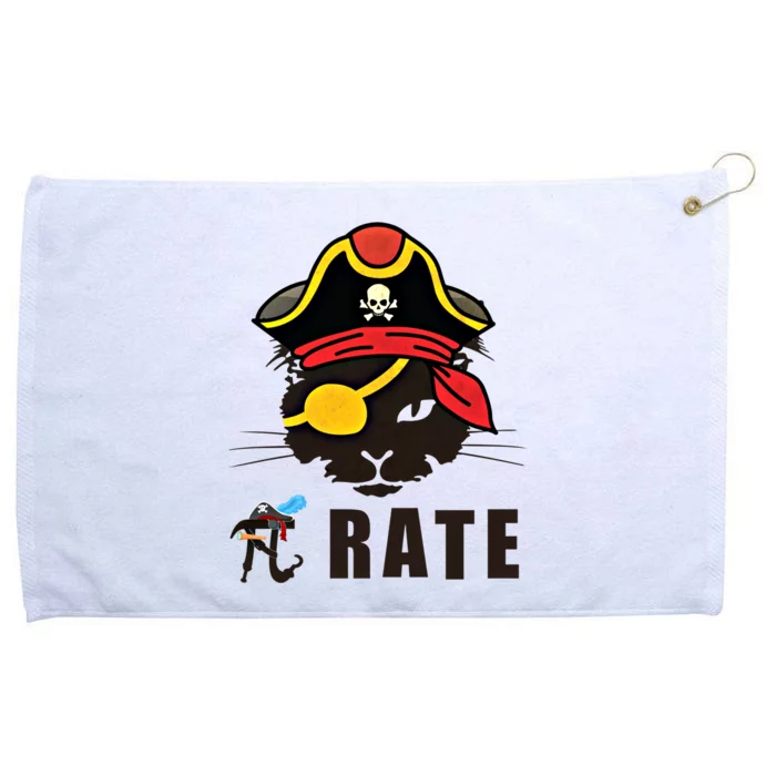 Funny Cat Pi Day Pirate Happy Pi Day Gift Grommeted Golf Towel