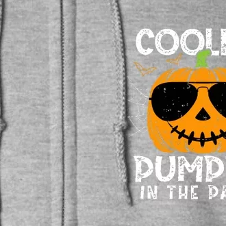 Funny Coolest Pumpkin In The Patch Glasses Halloween Gift Full Zip Hoodie