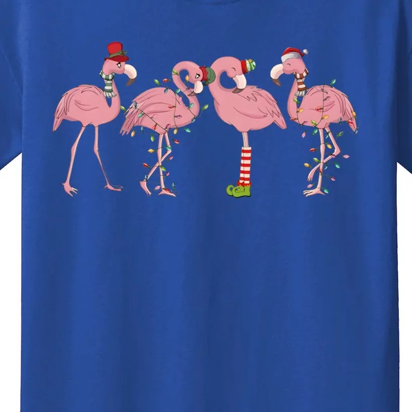 Flamingo Christmas Pink Gift Kids T-Shirt