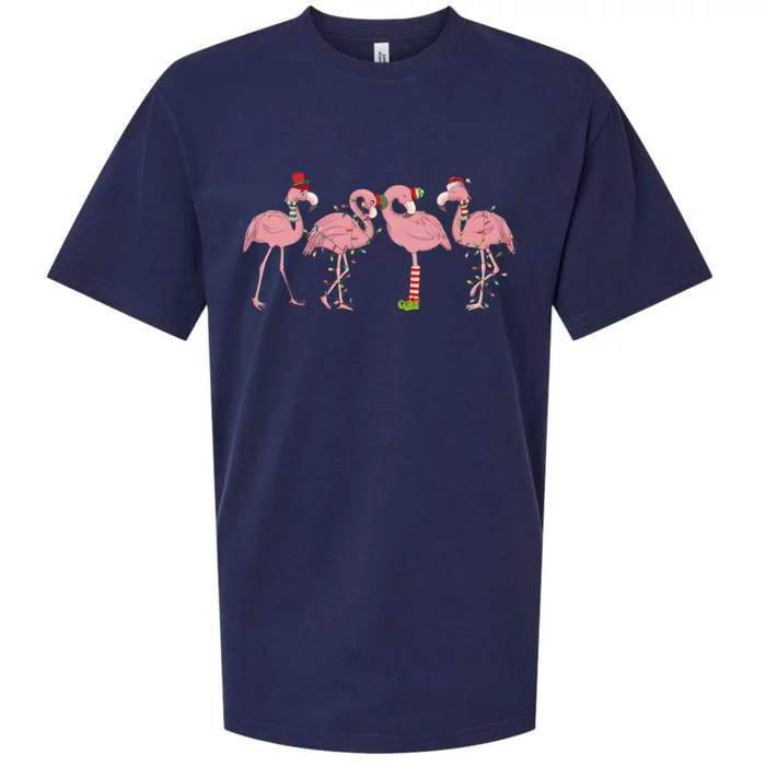 Flamingo Christmas Pink Gift Sueded Cloud Jersey T-Shirt