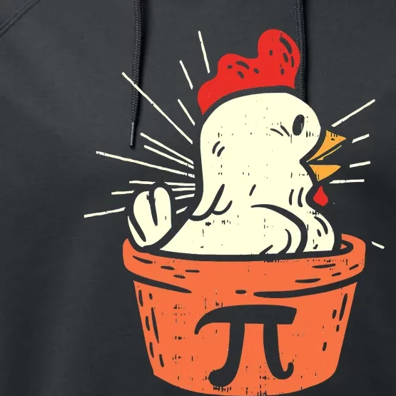 Funny Chicken Pot Pi Day Pie Math Lover Geek 3 14 Performance Fleece Hoodie