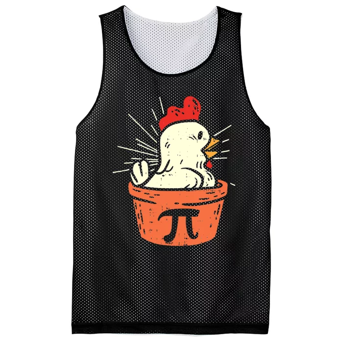 Funny Chicken Pot Pi Day Pie Math Lover Geek 3 14 Mesh Reversible Basketball Jersey Tank