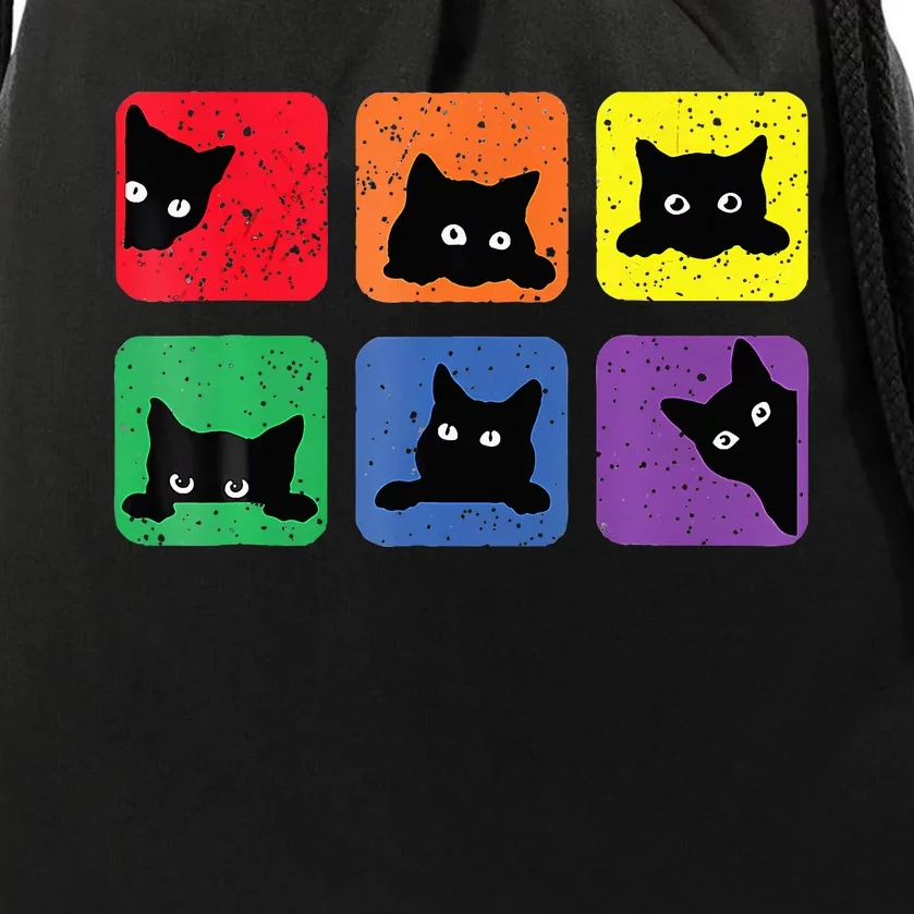 Funny Cats Pride 2024 Lgbt Cat Rainbow Drawstring Bag