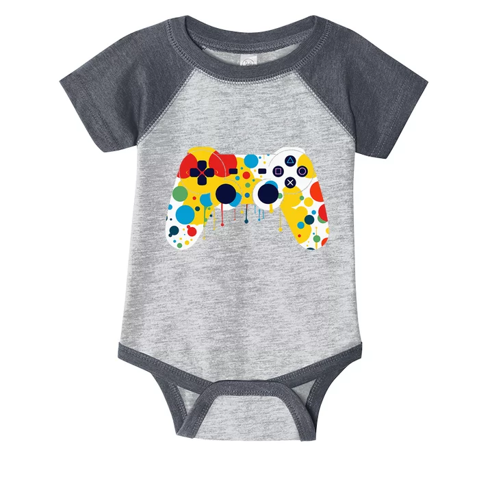 Funny Colourful Polka Dot International Dot Day Video Game Infant Baby Jersey Bodysuit