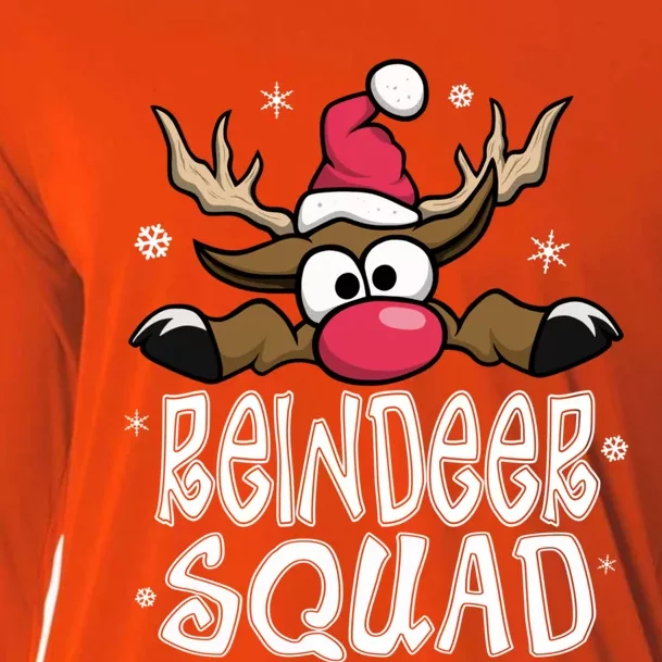 Family Christmas Pajamas Reindeer Squad Matching Christmas Cooling Performance Long Sleeve Crew