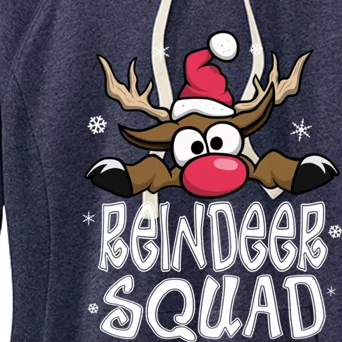 Family Christmas Pajamas Reindeer Squad Matching Christmas Women's Fleece Hoodie