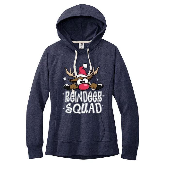 Family Christmas Pajamas Reindeer Squad Matching Christmas Women's Fleece Hoodie