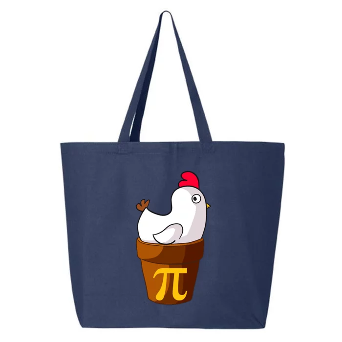 Funny Chicken Pot Pi Day Pie Math Lover Teacher Gift 25L Jumbo Tote