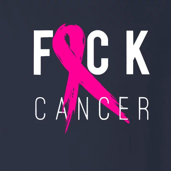 Fuck Cancer Pink Ribbon Breast Cancer Awareness Gift Toddler Long Sleeve Shirt