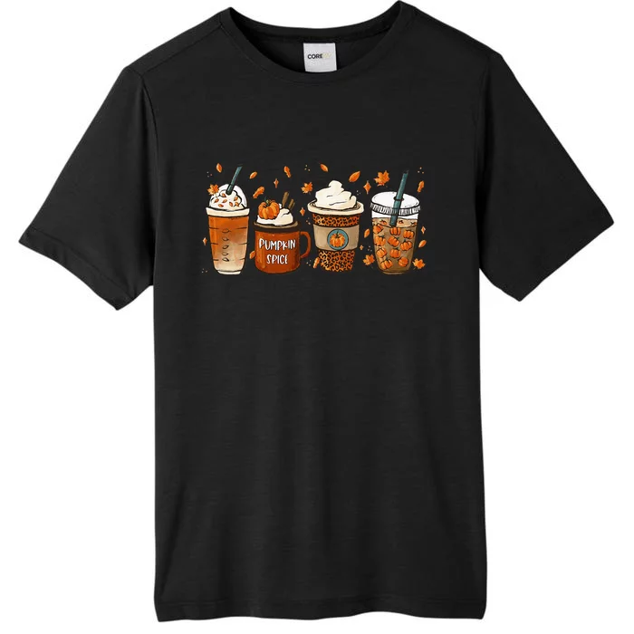 Fall Coffee Pumpkin Spice Junkie Latte Autumn Coffee Lovers ChromaSoft Performance T-Shirt