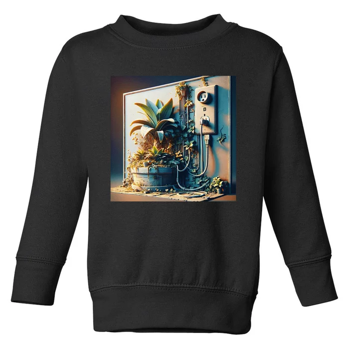 Fantasy Cute Power Plant Pot Toddler Sweatshirt