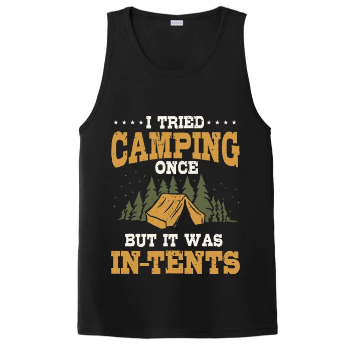 Funny Camping Pun Love Camp Humor InTents Camping Performance Tank