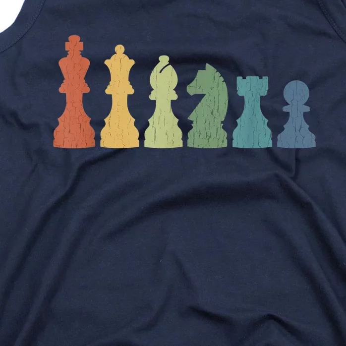 Funny Chess Pieces Board Gift Game Lover Player Themed Chess Gift 9 Tank Top