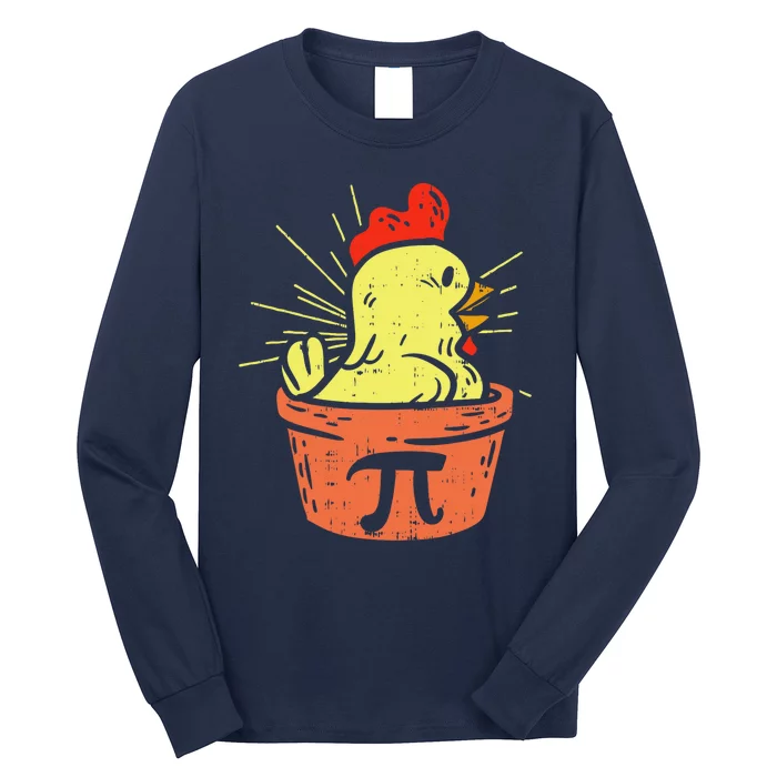 Funny Chicken Pot Pie Math Lover Teacher Gift Long Sleeve Shirt