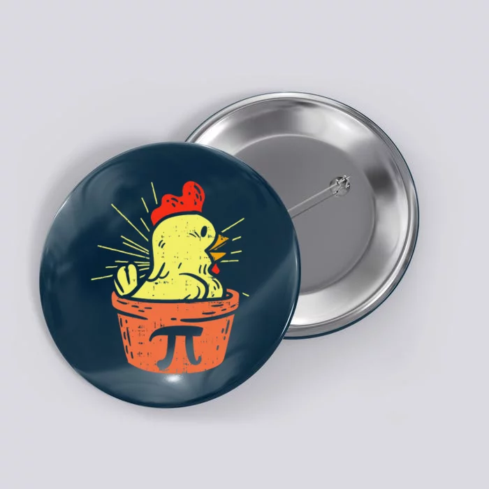 Funny Chicken Pot Pie Math Lover Teacher Gift Button