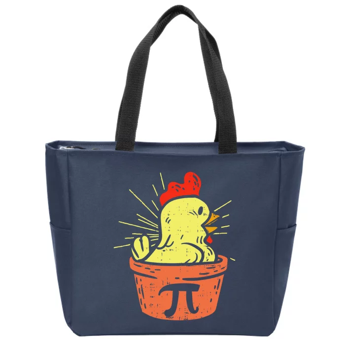 Funny Chicken Pot Pie Math Lover Teacher Gift Zip Tote Bag