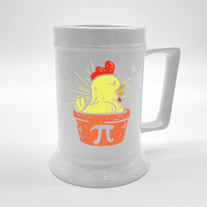 Funny Chicken Pot Pie Math Lover Teacher Gift Front & Back Beer Stein