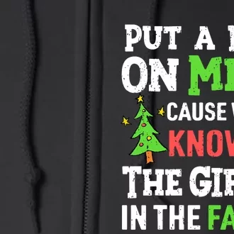 Funny Christmas Put A Bow On Me Christmas Full Zip Hoodie