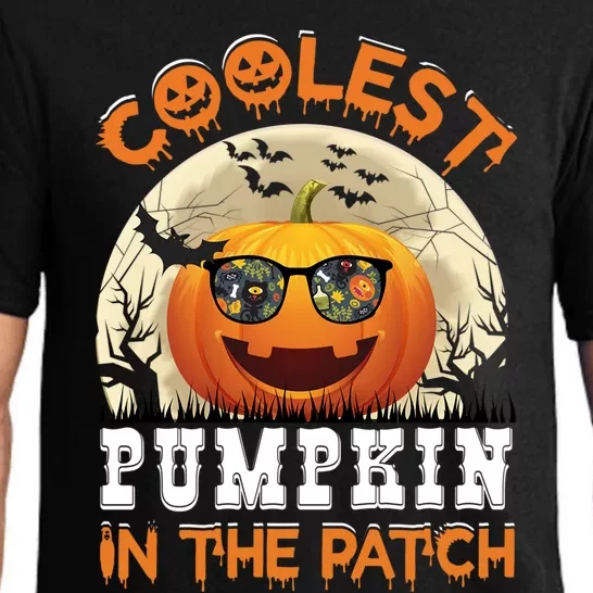 Funny Coolest Pumpkin In The Patch Halloween Graphic Gift Pajama Set