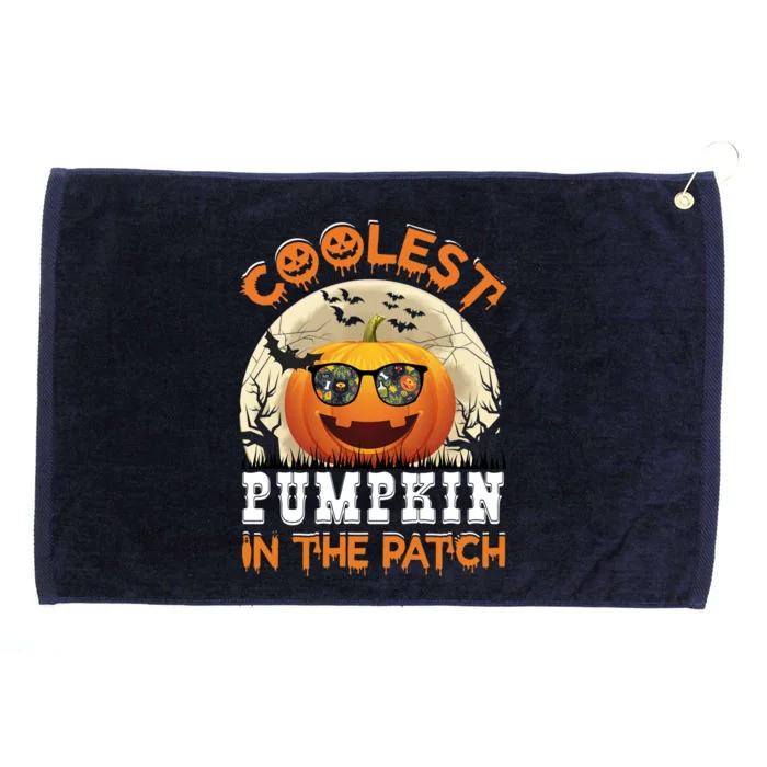 Funny Coolest Pumpkin In The Patch Halloween Graphic Gift Grommeted Golf Towel