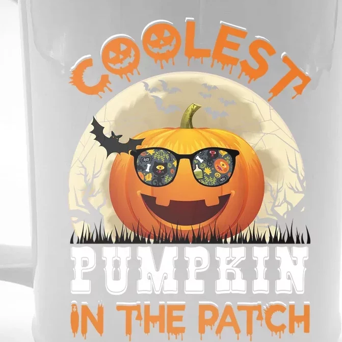 Funny Coolest Pumpkin In The Patch Halloween Graphic Gift Front & Back Beer Stein