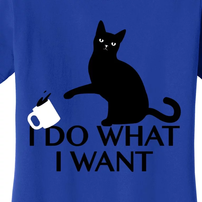 Funny Cat Personality Gift I Do What I Want Cute Gift Women's T-Shirt