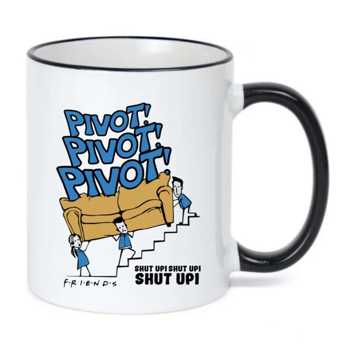 Friends Couch Pivot Pivot Pivot Shut Up Shut Up Shut Up Black Color Changing Mug